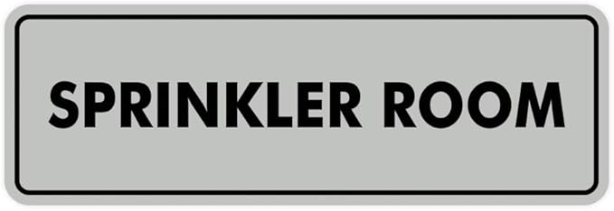 Signs ByLITA Standard Sprinkler Room Sign (Lt Gray) - Medium