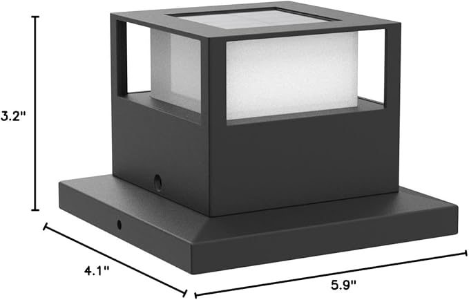Viewsun 12 Pack Solar Post Cap Lights, Outdoor Garden Solar Powered Fence Post Cap Lights with SMD LEDs Waterproof Light Decorative for Fence Deck or Patio Decor, Fits 4x4, 5x5 or 6x6 Wooden Posts