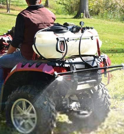 Workhorse ATV1502 15 Gallon ATV Economy Sprayer - Adjustable 2 Nozzle Boom Sprayer, 80 in. Coverage w/Handgun, 8 Ft. Wiring Harness, Battery Clips, Switch