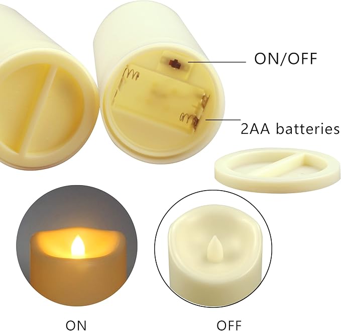 CANDLE CHOICE Waterproof Outdoor Battery Operated Flameless Pillar Candles with Timer Realistic Flickering Plastic Fake Electric LED Lights for Lantern Garden Wedding Christmas Decorations 3 Pack