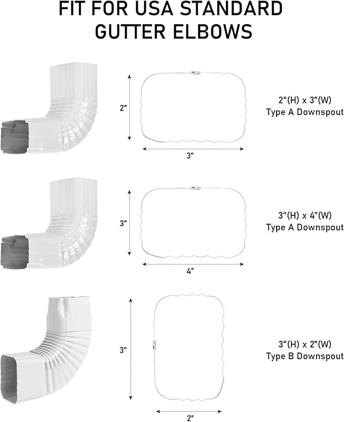 Elenon Gargoyle Decorative Gutter Downspout Extension Statue, Gutter Guardian Rain Downspout Extender, Garden Splash Block Outdoor Sculpture for 3" × 4" Down Spouts Decor