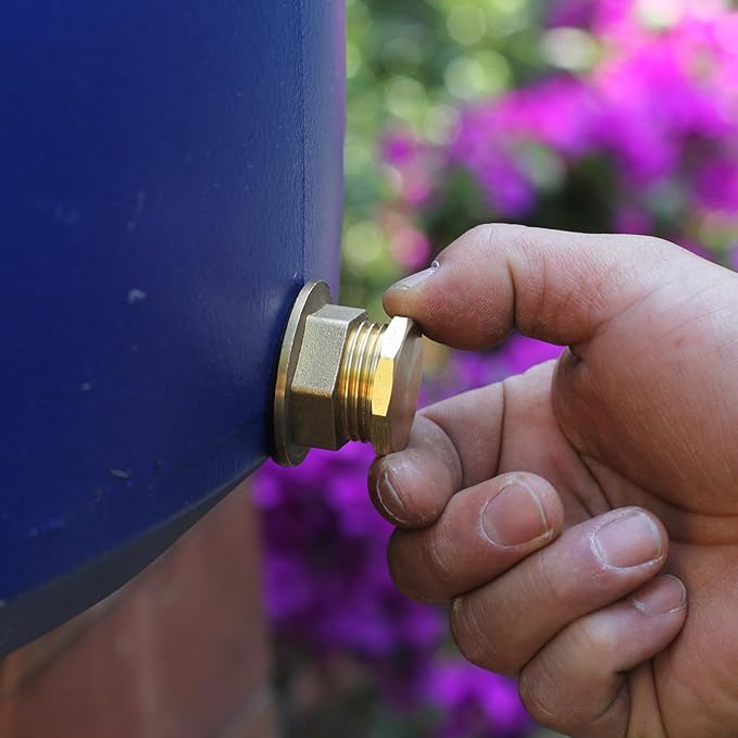 3/4" GHT Male Brass Pipe Plug Outer Garden Hose Male Threaded End Cap Plug Garden Irrigation Pipe Fittings Water Tubing Stopper (3 PCS)