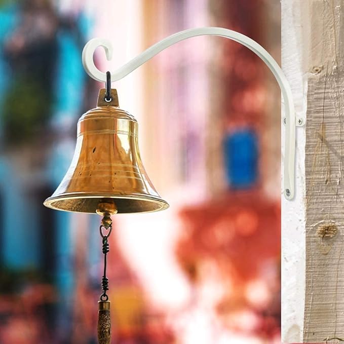 AJART White Plant Hanger Outdoor: 12-Inch Plant Hooks for Wall Indoor - Rust-Resistant Plant Bracket Hook for Hanging Flower Baskets