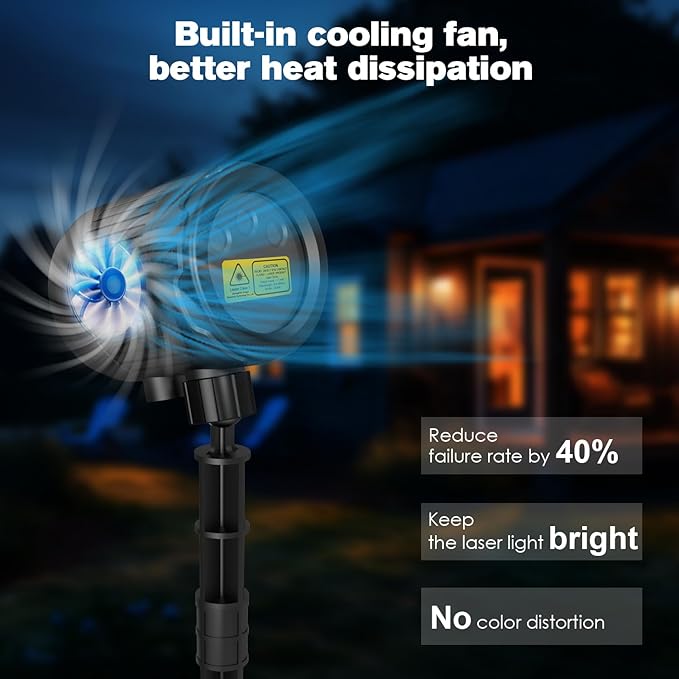 Christmas RGB Laser Projector Lights - Waterproof Indoor/Outdoor for Home, Yard & Garden Decoration