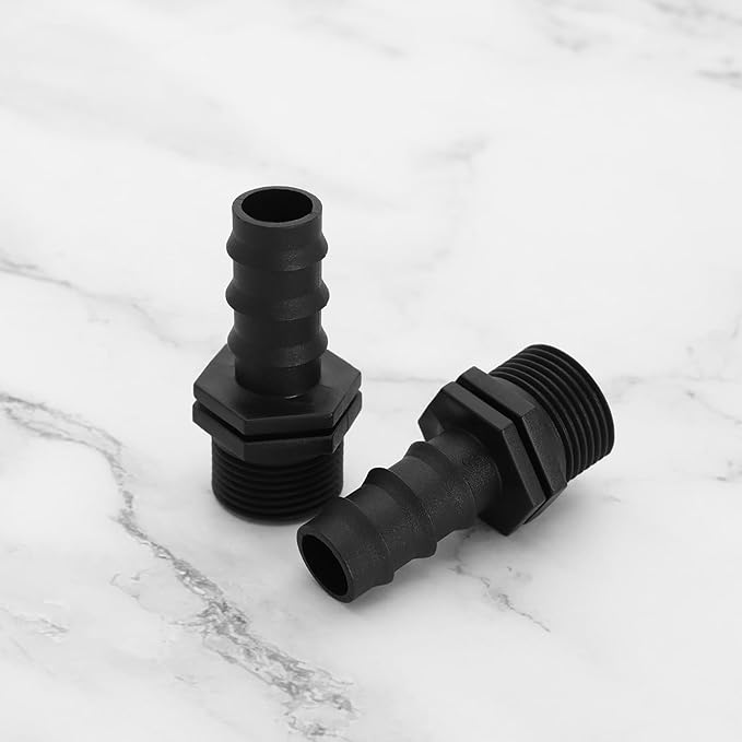 SING F LTD 20pcs 20mm to 3/4 Inch Couplings Irrigation Hose Connector Garden Hose Connector Kit Barb Connector for Drip Irrigation System Garden Pipe Fitting