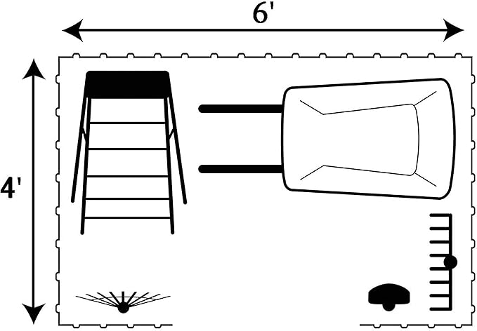Cover It 6' x 4' Galvanized Steel Outdoor Storage Shed with Pent Roof and Lockable Sliding Doors, Weather-Resistant Steel Storage Shed for Backyards, Tan