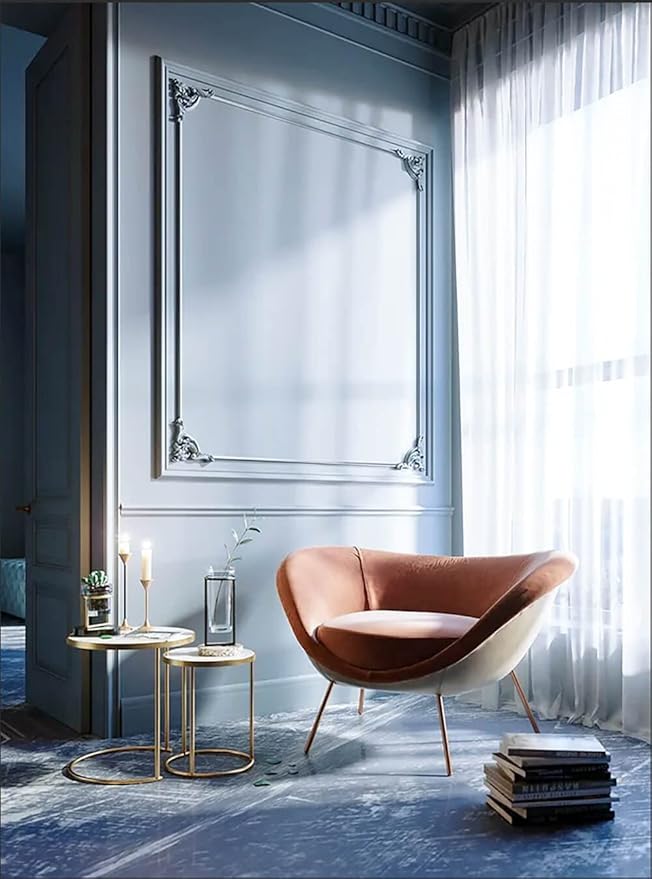 Dimoon 118''x23.6'' Blue Peel and Stick Wallpaper Contact Paper Modern Self Adhesive Wall Paper Removable Renter Friendly Textured Solid Color Shelf Cabinet Vinyl Roll (118''x23.6'',Blue Grey)