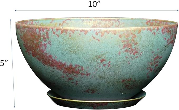 Classic Home and Garden Premiere Collection Planter, Rosie 10", Patina Copper