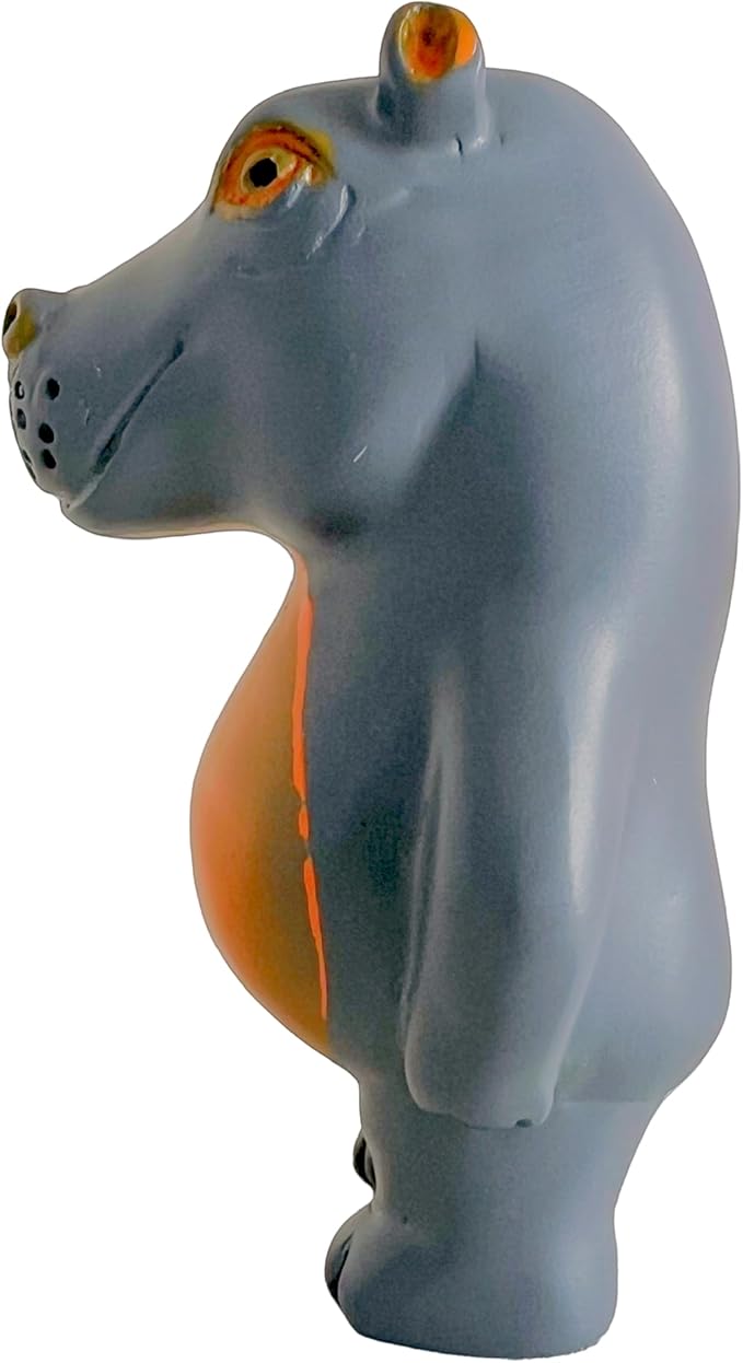 Jxueych Rebellious Hippo Figurine, Miniature Resin Hippo Standing 3.5 Inch, Adorable Mini Hippo - The Cutest Addition to Your Decor!