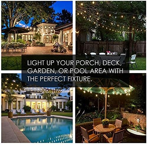 SUNTHIN White Outdoor String Lights, 96FT White Patio Lights with 32 Shatterproof LED Bulbs for Garden, Backyard, Porch, Cafe, Deck, Wedding, Party, Gathering