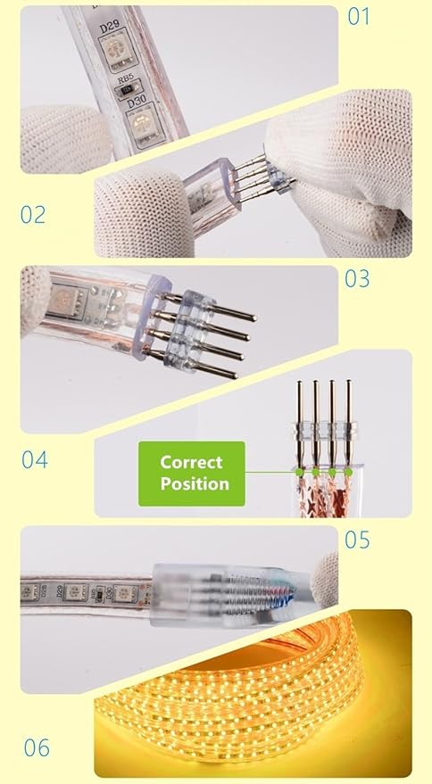 5050-60 Type AC 110-120V RGB LED Strip Lights, Flexible/Waterproof/Dimmable/Multi-Colors/Multi-Modes LED Rope Light + 24 Keys Remote for Home/Garden/Building Decoration (16.4ft/5m, RGB)