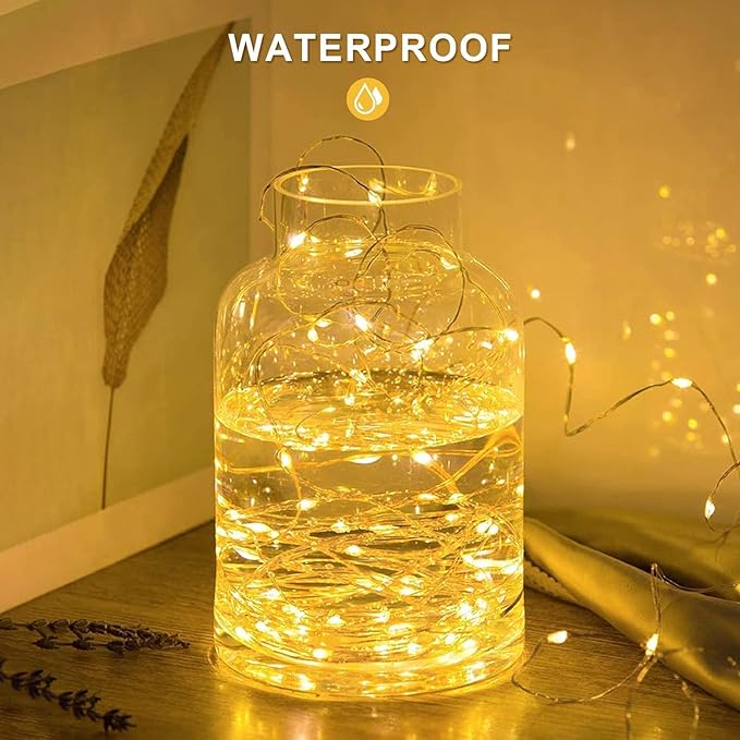 JMEXSUSS Solar String Lights 200 LED, Warm White, Waterproof, 66ft, 8 Modes, IP44, Outdoor Patio, Garden, Christmas Decoration