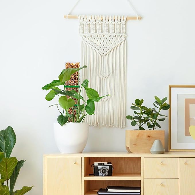 15 Inch 4 Pcs Plastic Moss Pole for Plants Monstera, 4×15'' Plant Poles for Climbing Plants, Plant Support for Indoor Plants Work with Sphagnum Moss