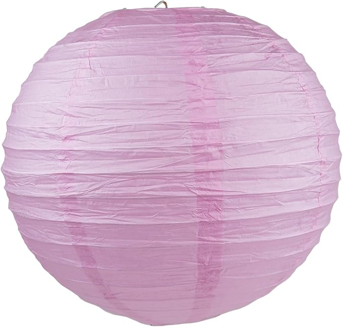 WYZworks - Round Paper Lanterns 10 Pack (Pink, 8") - Hanging Paper Lanterns Lamp for Wedding, Birthday, Party and Home Decorations with 8", 10", 12", 14", 16" Option