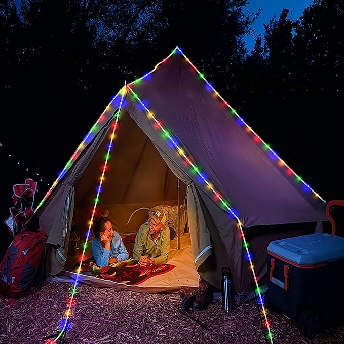 Rope Lights for Outside, 100FT 300 LED Plug in Christmas Lights Outdoor with Waterproof 8 Modes, Connectable String Light for Indoor House Patio Garden Party Easter Decorations, Multicolor