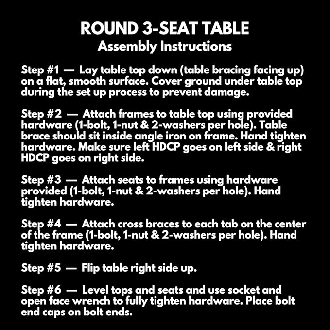 Heavy-Duty Portable Outdoor Picnic Table with Umbrella Hole, Punched Steel Patio Dining Furniture Made in America (46" Round Top, Brown)