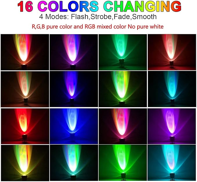 Spot Lights Outdoor 10W RGB Color Changing Low Voltage Landscape Lighting, IP67 Waterproof Outdoor Spotlight Remote Control Flood Light for Yard Garden House US Plug