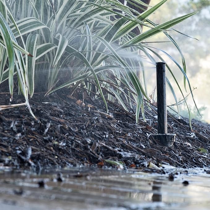 USA Made - Premium 1/2 Inch x 6 Inch MIPT Poly Cut-Off Sprinkler Height Extender Riser Nipple Adjustable Length (Fits Most Brands Orbit, Rain Bird, Hunter, Irritrol & More) (2)