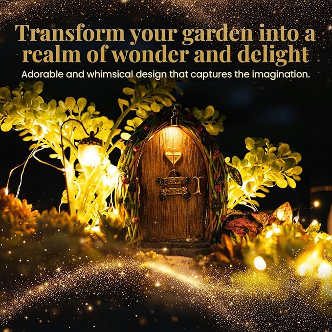 Opening Fairy Door and Window with Light, Fairy Doors for Trees Outdoor, Fairy Door, Fairy House Kit, Fairy Garden Decor, Fairy Doors, Fairy Garden Decor, Fairy Garden Decorations, Garden Fairy