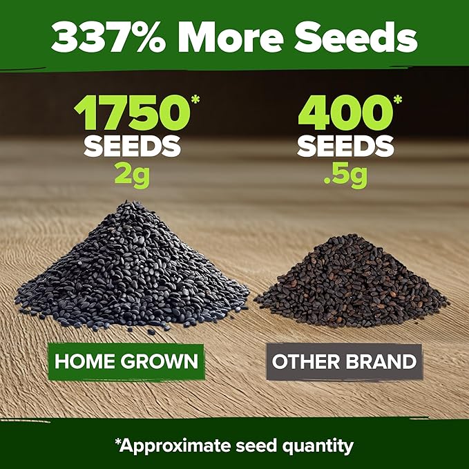 HOME GROWN π¨π¦π π£π₯ππ ππ¨π Genovese Basil Seeds Pack 1,750+ High Germination π‘π’π‘-ππ π’ Heirloom Seeds (Ocimum basilicum) Herb Seeds for Planting Indoor & Outdoor Gardening, for Culinary Use