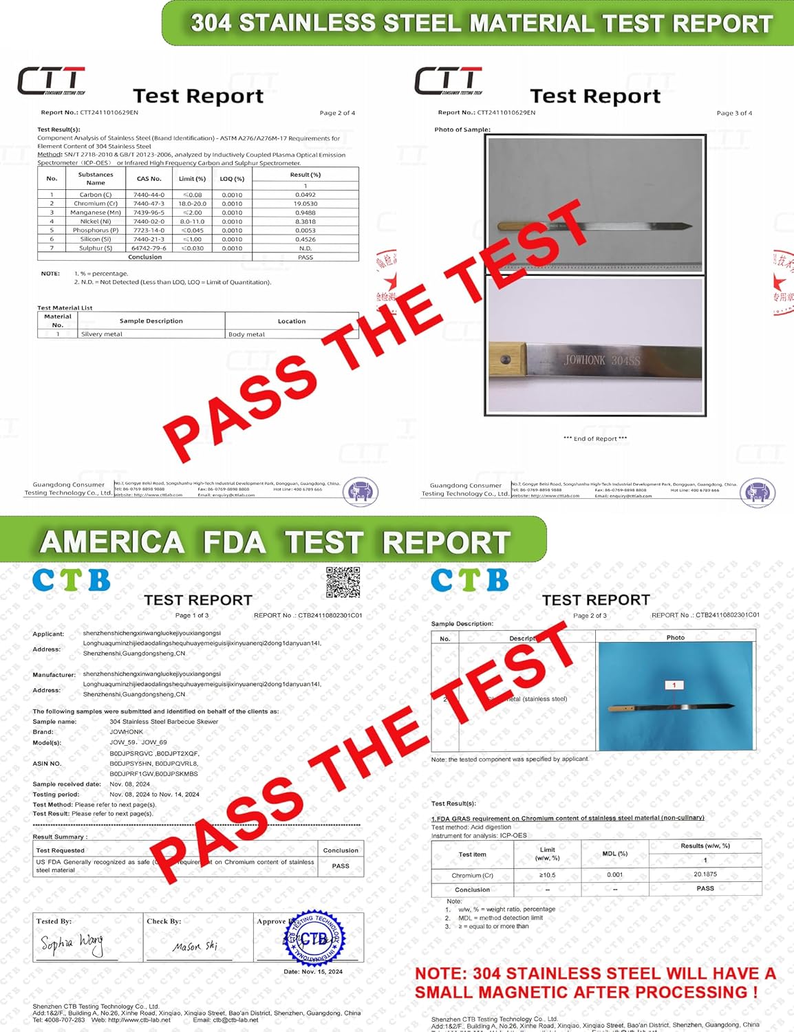 27" 304 Stainless Steel Skewers for Grilling,1 Inch Wide Extra Large Skewers for Kabobs with Wooden Handle,Metal Flat Barbecue Skewer Make Koobideh Brazilian-BBQ Skewer(4),BBQ Mop Brush(1)