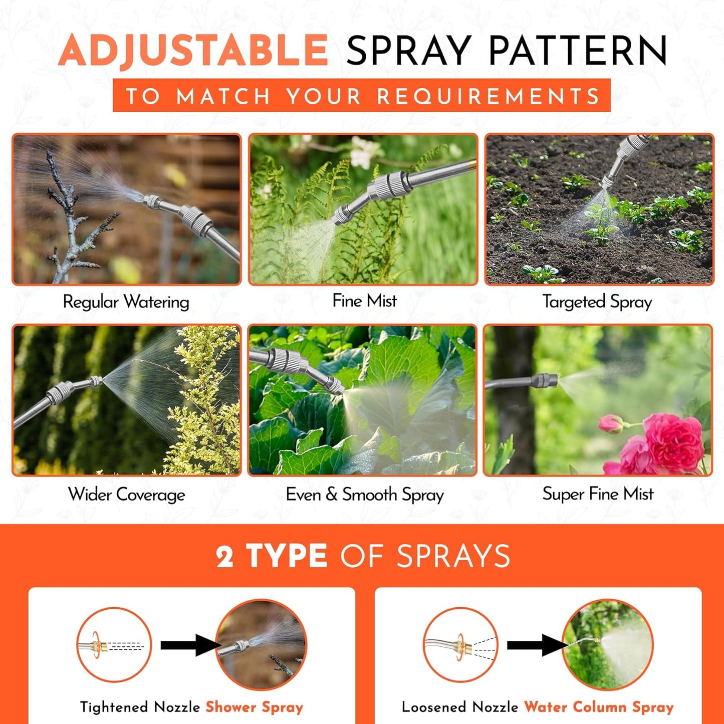 Pump Sprayer Upgraded Garden Sprayer with Viton Seals Telescopic Metal Lance, Premium Pumping Spray Bottle 5L-S with Spare Parts for Watering Plants Lawn Care & Home & Car Cleaning