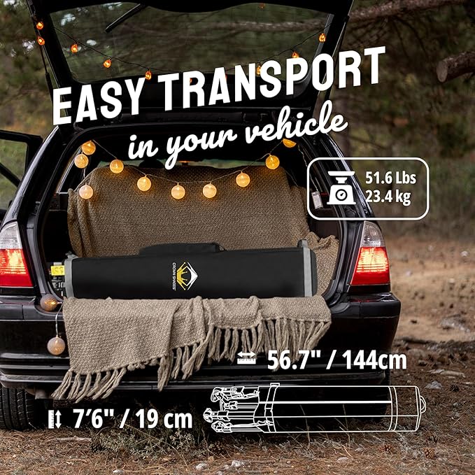 CROWN SHADES 12x12 Pop Up Canopy Tent Instant Commercial with 150D Silver Coated Fabric Including 1 Removable Sidewall, 4 Ropes, 8 Stakes, Weight Bags, STO 'N Go Bag, Black