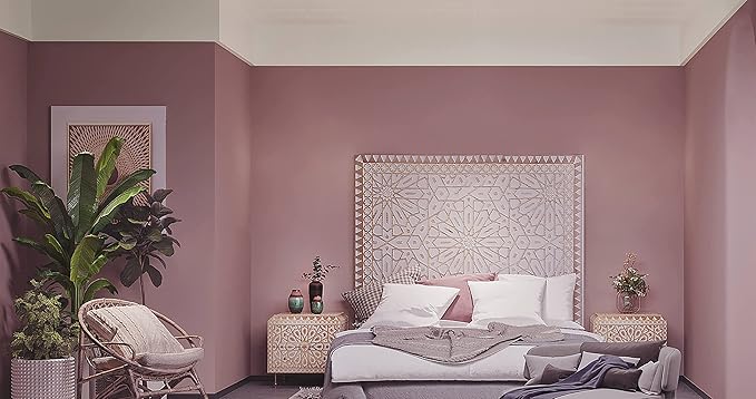 Dimoon 78.7''x17.7'' Pink Peel and Stick Wallpaper Contact Paper Modern Self Adhesive Wall Paper Removable Renter Friendly Textured Solid Color Shelf Cabinet Vinyl Roll (78.7''x17.7'',Grey Pink)