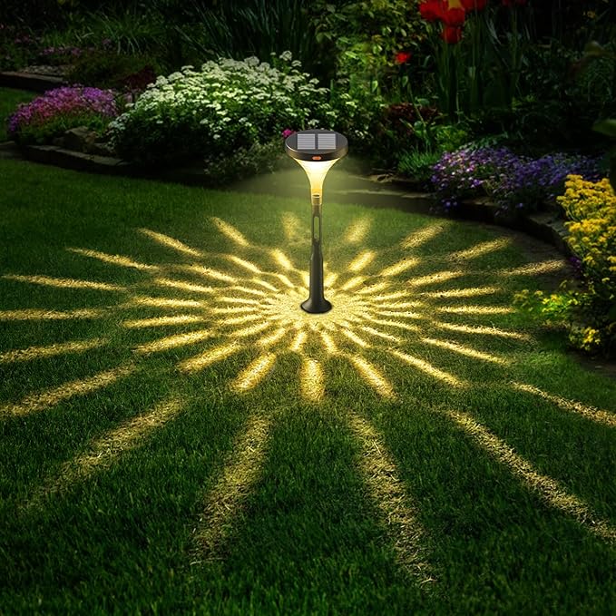 Solar Outdoor Pathway Light, Multicolored 10 Modes RGB Color Changing, IP65 Waterproof Solar Powered Lights, Christmas Decoration for Garden, Lawn, Yard, Patio etc, 8 Pack