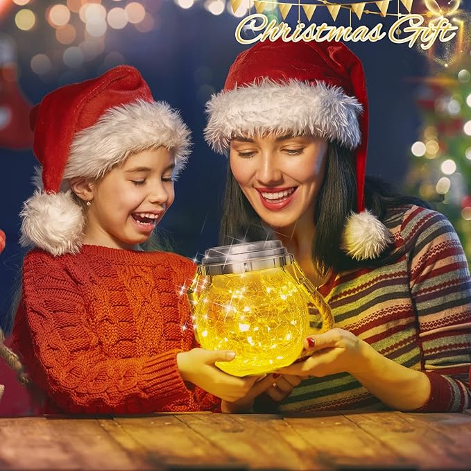 ROSHWEY Solar Lantern, 2 Pack Outdoor Lanterns with 30 LED Waterproof Garden Decor Patio Solar Lights Outdoor Decorative Backyard Outdoor Hanging, Warm Light