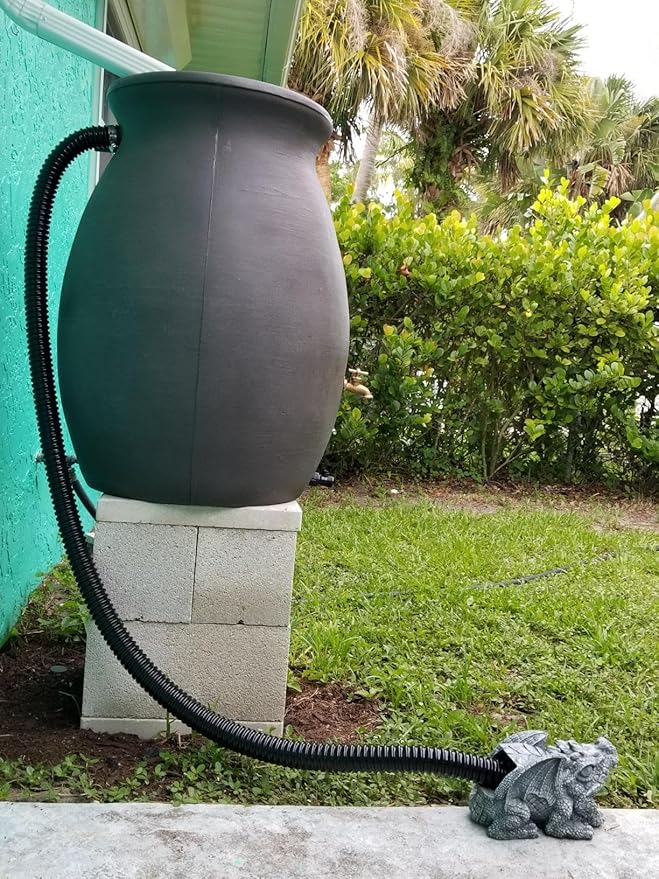 Pond Tubing ID 1/2” × 20ft Black Corrugated Flexible Reinforced Waterfall Pond Tube Sump Pump Hose, Non-toxic & Kinkproof (20 ft, 1/2" ID)