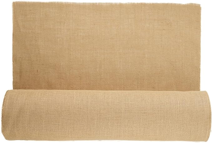 VEVOR Burlap Fabric Roll, 36” x 150 ft High Density Natural Jute Fiber Material for Outdoor Plant Care, Tree Wrap Roll, Decor, DIY Crafts, Wedding, Garden Weed Barrier, Plants & Trees Winter Covering