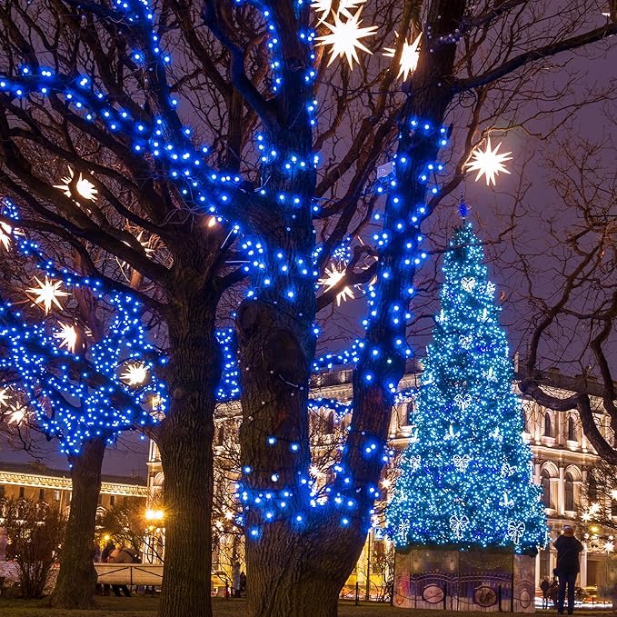 Christmas Lights,100 LED 39FT Outdoor/Indoor Christmas Lights Plug in with 8 Modes & Timer & Memory Function, Waterproof Christmas Lights Outdoor for Holiday Party Christmas Tree Decor