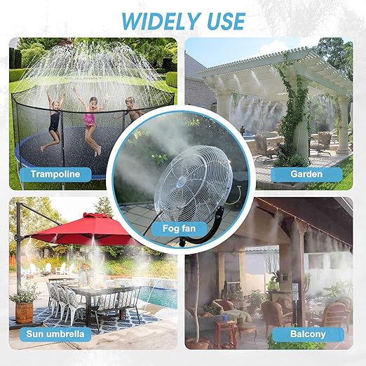 Mornajina 27Pcs Slip-Lock Misting Nozzle Tees with Slip Connector for 3/8 inch Drip Irrigation Tubing Kit, Including 11pcs Mister Nozzles Orifice 0.016", 16pcs 3/8" Brass Slip Connector, High Pressure