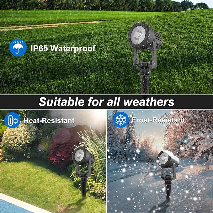 Solar Spot Lights Outdoor, Solar Landscape Spotlights IP65 Waterproof 9.8ft Cable, Dusk to Dawn Solar Uplights for Tree Garden Yard Driveway Porch Walkway Pool (6-in-1, 6000K Cold White)