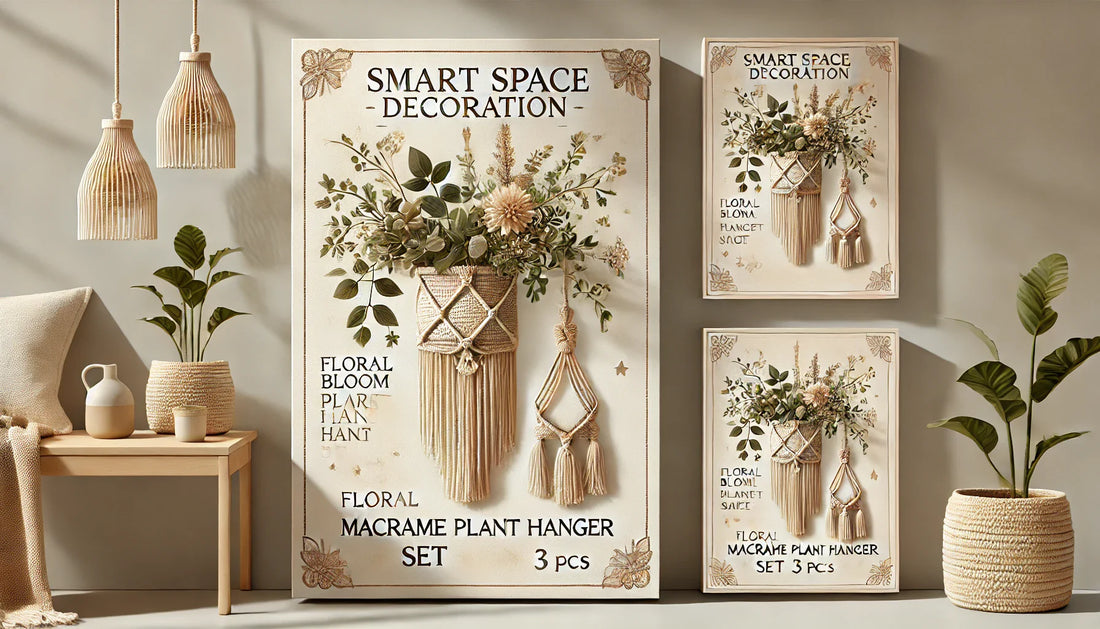 Elevate Your Home with Hanging Macramé Plant Hangers – Set of 3