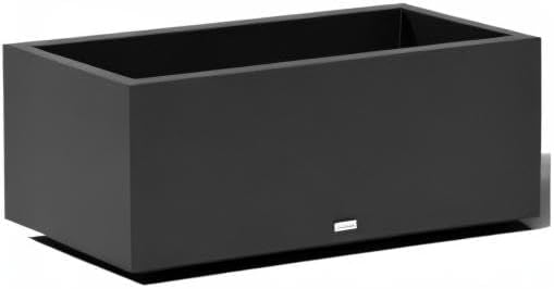 Veradek Block Series Long Box Planter - Large Rectangular Planter for Indoor or Outdoor Patio/Porch | Durable All-Weather Use with Drainage Holes | Modern Décor for Tall Plants, Flowers or Shrubs