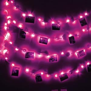 66Ft 200LED Fairy Lights Battery Operated with Remote, Waterproof Christmas String Lights with Timer for Indoor & Outdoor, Twinkle Light for Girl's Room Honeymoon Mother's Day Valentines Decor (Pink)