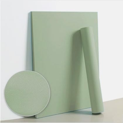 Dimoon 394''x17.3'' Green Skin Peel and Stick Wallpaper Contact Paper Modern Self Adhesive Wall Paper Removable Renter Friendly Textured Solid Color Vinyl Roll (394''x17.3'',Light Green Skin)