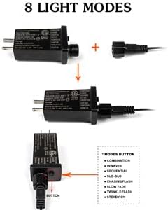 66Ft 200 LED Pink Fairy Lights Plug in, Waterproof String Lights Outdoor Indoor 8 Modes Bedroom Decor, Twinkle Light for Girl's Room Garden Party Mother's Day Valentines Decorations