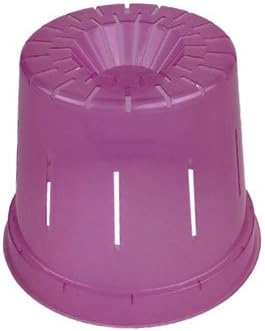 rePotme 5" Slotted Clear Orchid Pots - 3 Pack (Rose Quartz)