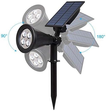 T-SUNUS Green Solar Lights Outdoor 2 Pack, IP65 Waterproof Solar Spotlight, Auto-on/Off Security Wall Light Landscape for St. Patrick's Day Halloween Christmas Tree Patio Yard Garden Driveway Pool