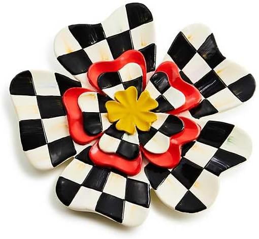 MACKENZIE-CHILDS Pot Climber, Decorative Flowerpot Hanger, Indoor and Outdoor Planter Hanging Decor, Dolce Vita Flower