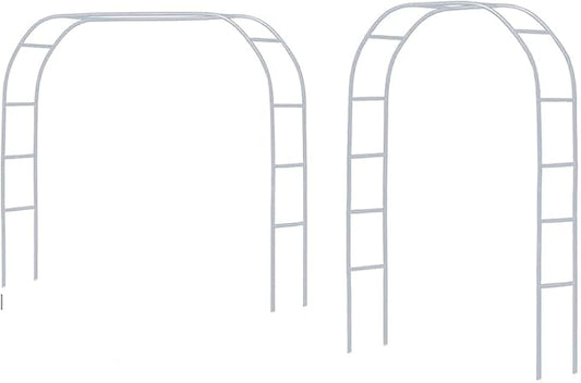 Tytroy Reconfigurable & Easy-to-Assemble Metal Outdoor & Indoor 7'6" Garden or Wedding Arch Arbor for Wedding Bridal Party Elegant Decorations & Garden Climbing Plants Vines (White 1PC)