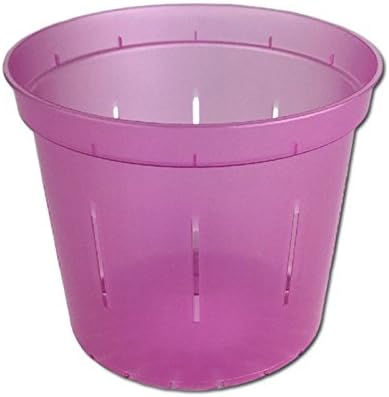 rePotme 5" Slotted Clear Orchid Pots - 3 Pack (Rose Quartz)