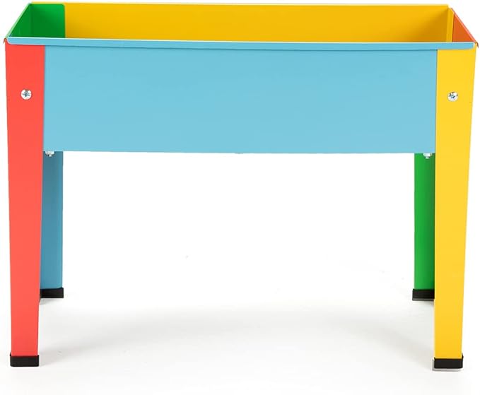 Raised Garden Bed With Legs, Galvanized Planter Box for Herbs and Vegetables (Multi-Colored)