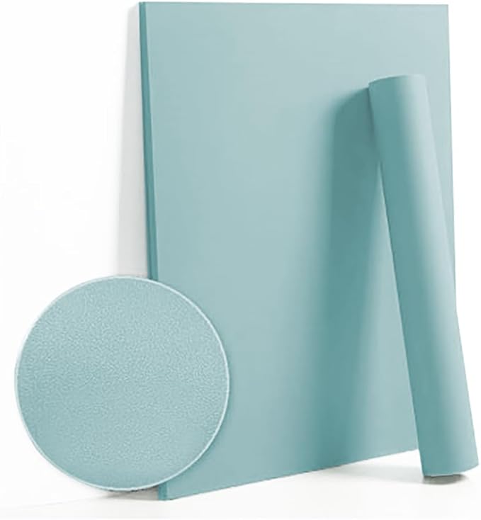 Dimoon 118''x17.7'' Blue Peel and Stick Wallpaper Contact Paper Modern Self Adhesive Wall Paper Removable Renter Friendly Textured Solid Color Shelf Cabinet Vinyl Roll (118''x17.7'',Nile Blue)