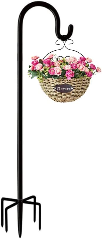 Shepherd Hooks Outdoor 36 Inches for Lanterns Heavy Duty Shepherd Stand Plant Hanger Yard Hooks for Solar Lights,Bird Feeder,Wedding,Mason Jar,Planter Pot