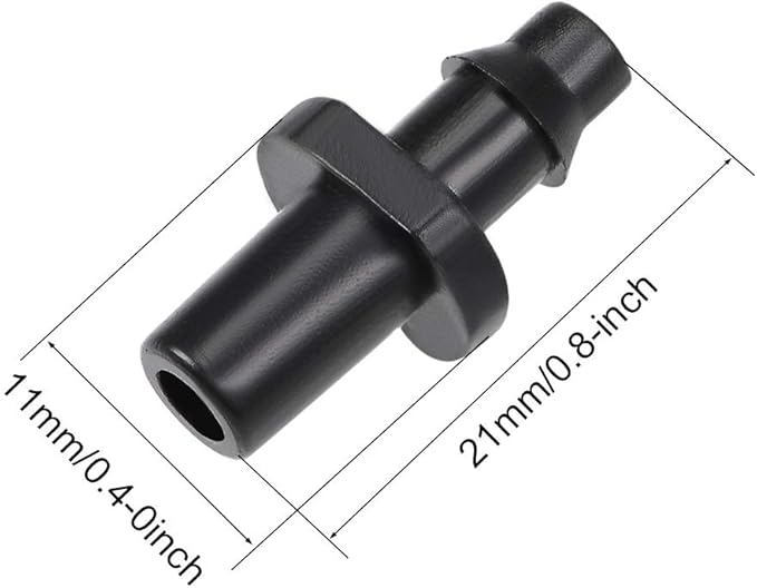 uxcell Single Barb Drip Pipe Connector 4/7mm Hose Fitting for Garden Agricultural Irrigation System, Plastic 20pcs