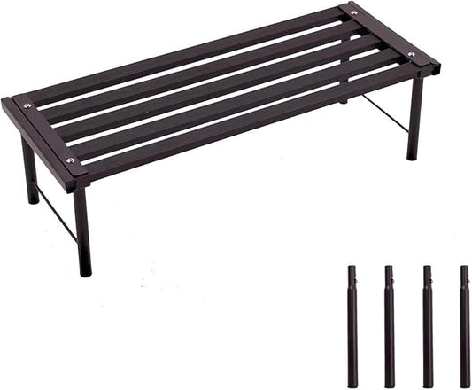 Metal Plant Stand, Rust-proof Aluminum Flower Pot Stand, Plants Display Stands Decoration Racks for Living Room Balconies and Gardens (60 Ebony)